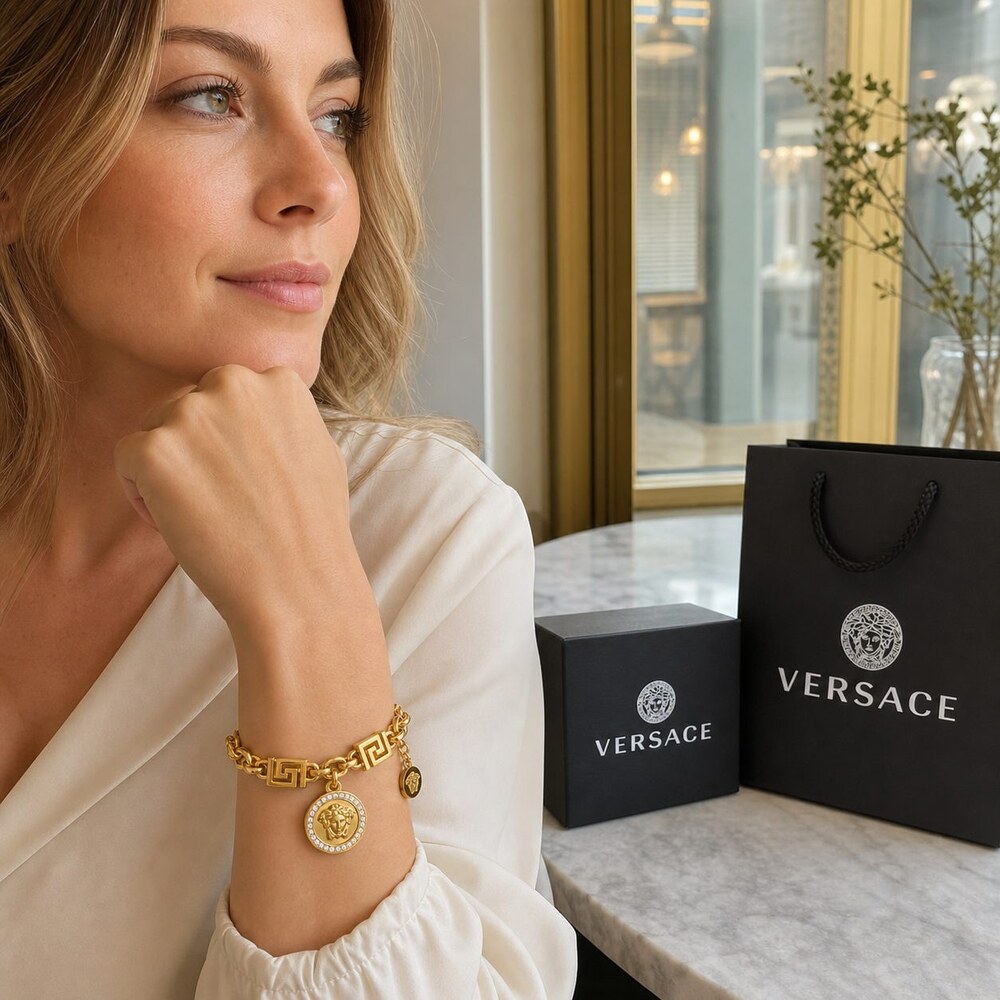 Versace Bold Statement Bracelet Style 2 | New with Box - Picture 8 of 9